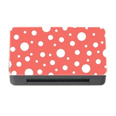 Polka Dot On Living Coral Memory Card Reader With Cf by LoolyElzayat