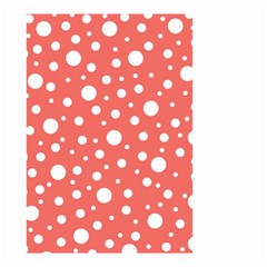 Polka Dot On Living Coral Small Garden Flag (two Sides) by LoolyElzayat