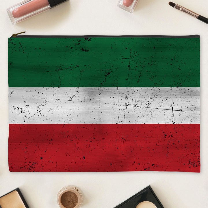 Flag Patriote Quebec Patriot red green white grunge Separatism Cosmetic Bag (XXXL)