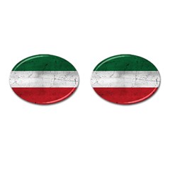 Flag Patriote Quebec Patriot Red Green White Grunge Separatism Cufflinks (oval) by Quebec