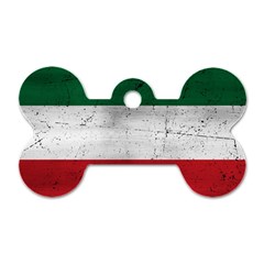 Flag Patriote Quebec Patriot Red Green White Grunge Separatism Dog Tag Bone (one Side) by Quebec