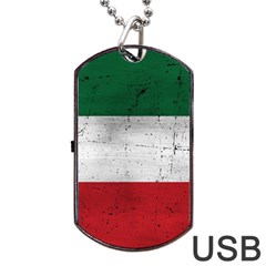 Flag Patriote Quebec Patriot Red Green White Grunge Separatism Dog Tag Usb Flash (one Side) by Quebec