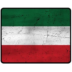 Flag Patriote Quebec Patriot Red Green White Grunge Separatism Double Sided Fleece Blanket (medium)  by Quebec