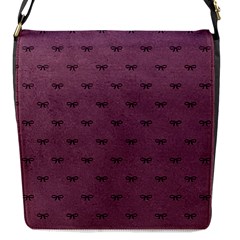 Plum Bow Design Flap Closure Messenger Bag (s) by WensdaiAmbrose