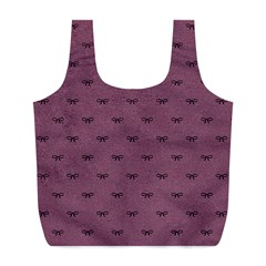 Plum Bow Design Full Print Recycle Bag (l) by WensdaiAmbrose