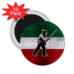 Flag Patriote Quebec Patriot Red Green White Grunge Vieux Patriot Henri Julien 2 25  Magnets (10 Pack)  by Quebec