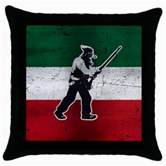 Flag Patriote Quebec Patriot Red Green White Grunge Vieux Patriot Henri Julien Throw Pillow Case (black) by Quebec