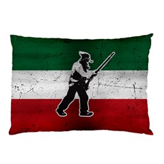 Flag Patriote Quebec Patriot Red Green White Grunge Vieux Patriot Henri Julien Pillow Case by Quebec