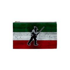 Flag Patriote Quebec Patriot Red Green White Grunge Vieux Patriot Henri Julien Cosmetic Bag (small) by Quebec