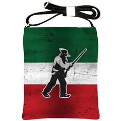 Flag Patriote Quebec Patriot Red Green White Grunge Vieux Patriot Henri Julien Shoulder Sling Bag by Quebec