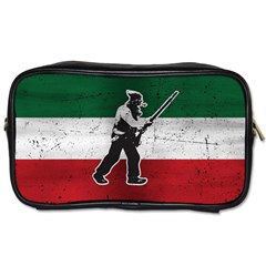 Flag Patriote Quebec Patriot Red Green White Grunge Vieux Patriot Henri Julien Toiletries Bag (one Side) by Quebec