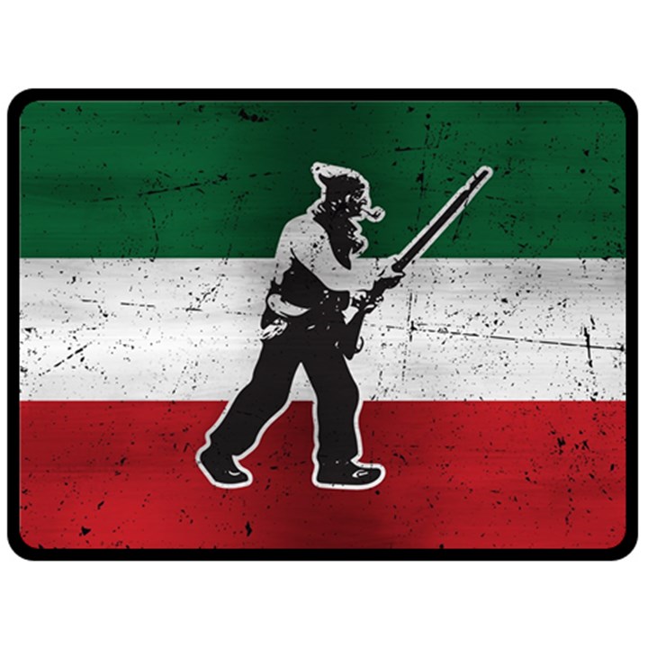 Flag Patriote Quebec Patriot red green white grunge vieux patriot Henri Julien Fleece Blanket (Large) 