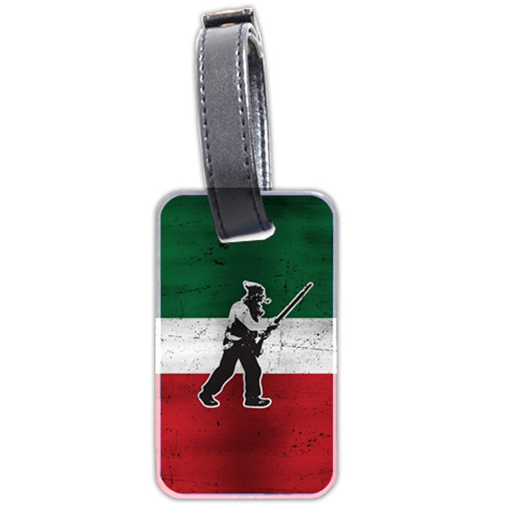 Flag Patriote Quebec Patriot red green white grunge vieux patriot Henri Julien Luggage Tags (Two Sides)