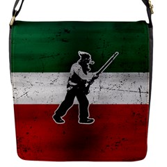 Flag Patriote Quebec Patriot Red Green White Grunge Vieux Patriot Henri Julien Flap Closure Messenger Bag (s) by Quebec