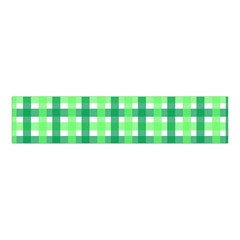 Sweet Pea Green Gingham Velvet Scrunchie by WensdaiAmbrose