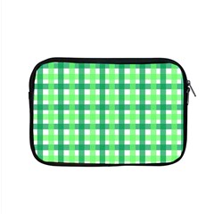 Sweet Pea Green Gingham Apple Macbook Pro 15  Zipper Case by WensdaiAmbrose