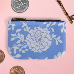 White Dahlias Mini Coin Purse by WensdaiAmbrose