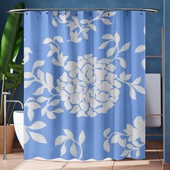 White Dahlias Shower Curtain 60  X 72  (medium)  by WensdaiAmbrose