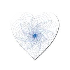 Spirograph Pattern Geometric Heart Magnet by Mariart