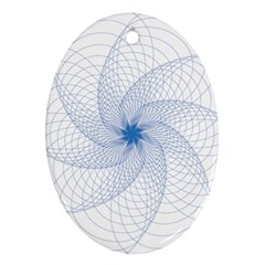 Spirograph Pattern Geometric Oval Ornament (two Sides) by Mariart