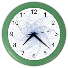 Spirograph Pattern Geometric Color Wall Clock by Mariart