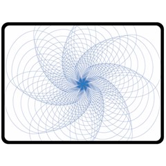 Spirograph Pattern Geometric Double Sided Fleece Blanket (large)  by Mariart