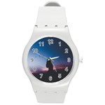 At Dusk Round Plastic Sport Watch (M) Front