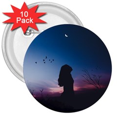 At Dusk 3  Buttons (10 Pack)  by WensdaiAmbrose