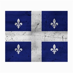 Flag Quebec Drapeau Grunge Fleur De Lys Blue And White Small Glasses Cloth by Quebec