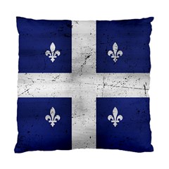 Flag Quebec Drapeau Grunge Fleur De Lys Blue And White Standard Cushion Case (one Side) by Quebec