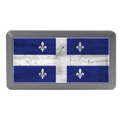 Flag Quebec Drapeau Grunge Fleur De Lys Blue And White Memory Card Reader (mini) by Quebec