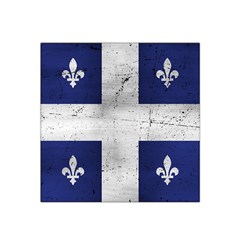 Flag Quebec Drapeau Grunge Fleur De Lys Blue And White Satin Bandana Scarf by Quebec