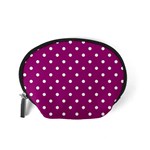 Polka Dots in Purple Accessory Pouch (Small) Back