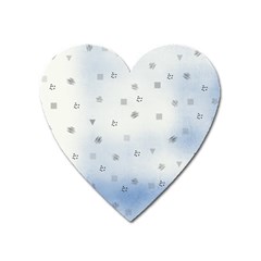 Simple Minimal Shapes Brushes Design Heart Magnet by LoolyElzayat