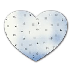 Simple Minimal Shapes Brushes Design Heart Mousepads by LoolyElzayat