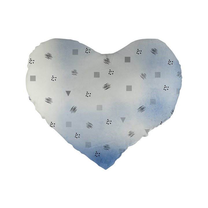 Simple Minimal Shapes Brushes Design Standard 16  Premium Heart Shape Cushions