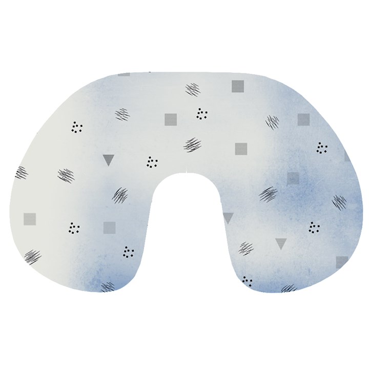 Simple Minimal Shapes Brushes Design Travel Neck Pillows