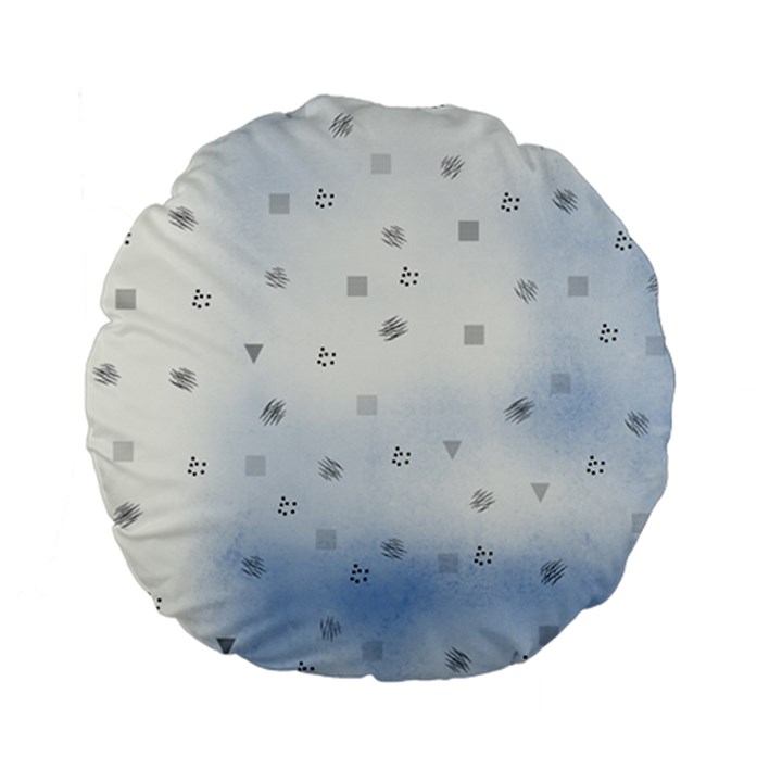 Simple Minimal Shapes Brushes Design Standard 15  Premium Flano Round Cushions