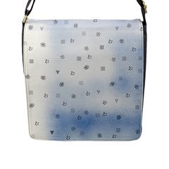 Simple Minimal Shapes Brushes Design Flap Closure Messenger Bag (l) by LoolyElzayat