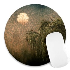 Willow At Sunset Round Mousepads by LoolyElzayat