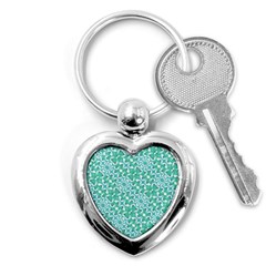 Colorful Abstract Print Pattern Key Chains (heart) 