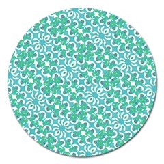 Colorful Abstract Print Pattern Magnet 5  (round) by dflcprintsclothing