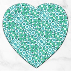 Colorful Abstract Print Pattern Jigsaw Puzzle (heart) by dflcprintsclothing