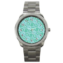 Colorful Abstract Print Pattern Sport Metal Watch by dflcprintsclothing