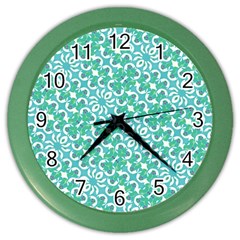 Colorful Abstract Print Pattern Color Wall Clock by dflcprintsclothing