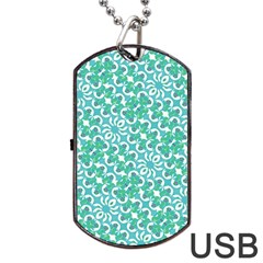 Colorful Abstract Print Pattern Dog Tag Usb Flash (two Sides)