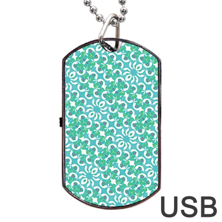 Colorful Abstract Print Pattern Dog Tag USB Flash (Two Sides)