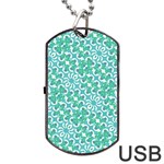 Colorful Abstract Print Pattern Dog Tag USB Flash (Two Sides) Back