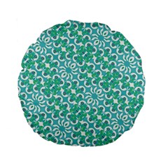 Colorful Abstract Print Pattern Standard 15  Premium Round Cushions by dflcprintsclothing