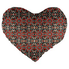 Ml-7-7 Large 19  Premium Heart Shape Cushions by ArtworkByPatrick